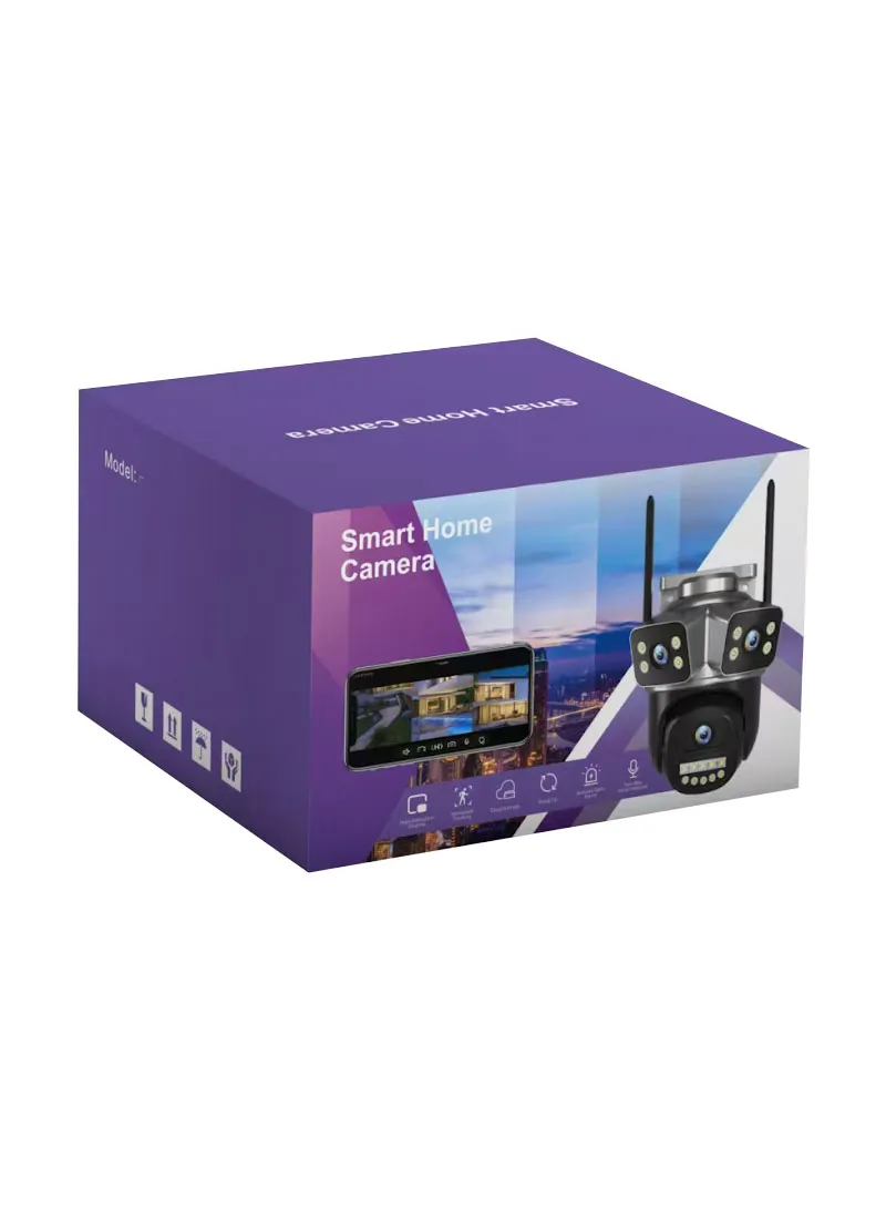 3-Camera 3-Screen True Trinocular WiFi PTZ Security Camera Auto-Tracking & Night Vision β photo 8