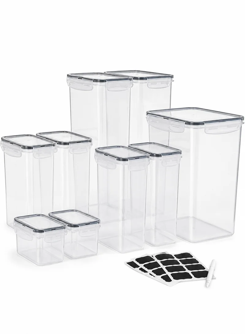 9-Pcs Plastic Lunch Box Set – Microwave, Freezer &amp; Dishwasher Safe Food Storage Containers — photo 2