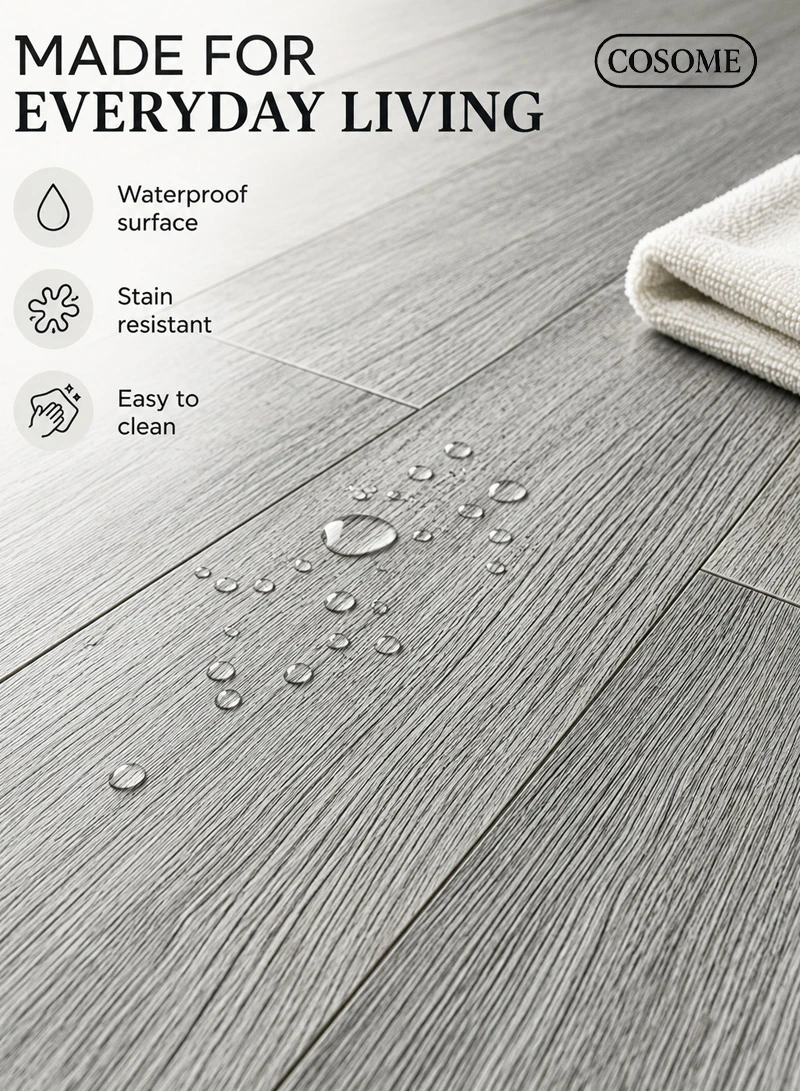 36 Pcs Self-Adhesive PVC Plank Flooring, 5m² Cover Area Waterproof Peel & Stick Floor Tiles - C — photo 5