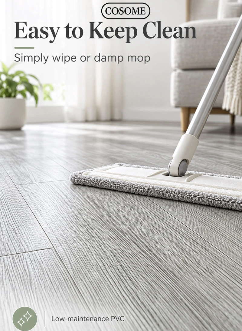 36 Pcs Self-Adhesive PVC Plank Flooring, 5m² Cover Area Waterproof Peel & Stick Floor Tiles - C — photo 6
