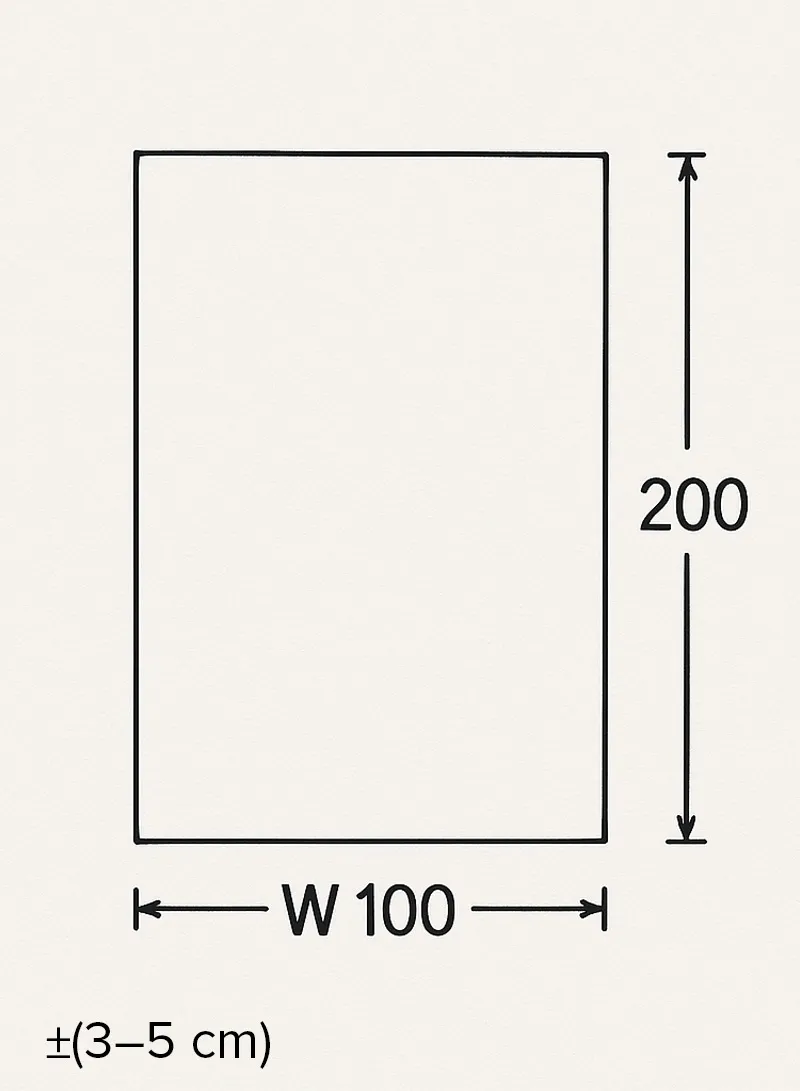 100x200cm Cream-Coffee Soft Textured Machine-Woven Carpet Size โ photo 7