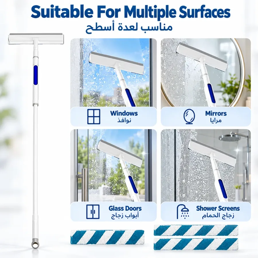 Telescopic Spray Window Cleaner with wiper — photo 4