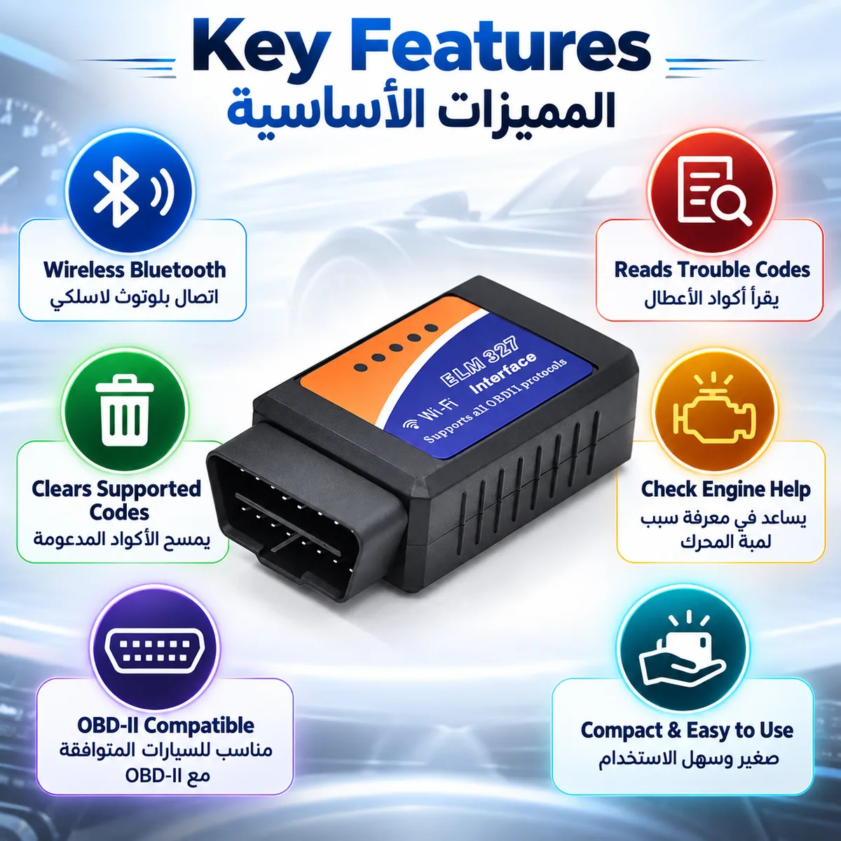 OBD2 Wi-Fi car diagnostic scanner adapter β photo 2