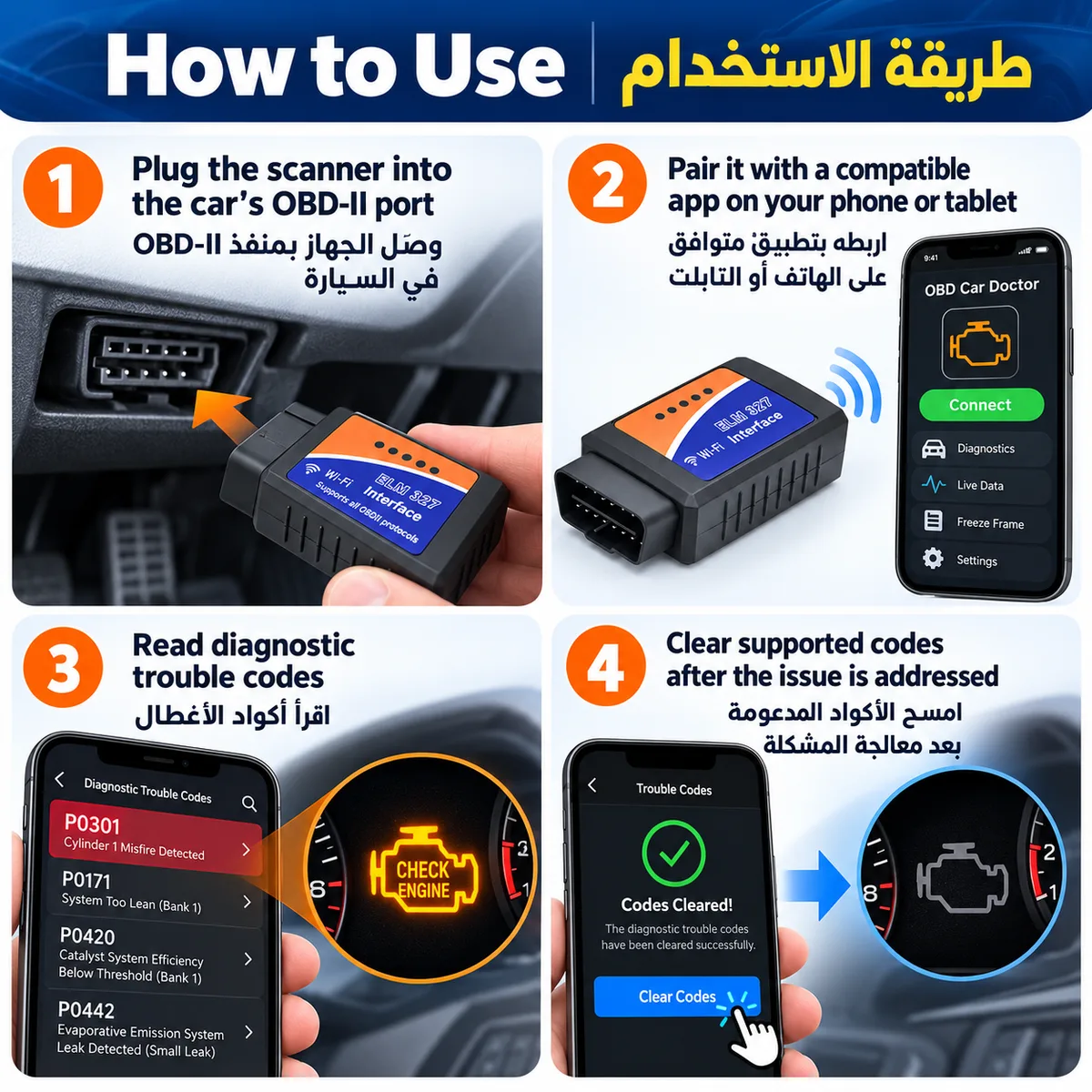 OBD2 Wi-Fi car diagnostic scanner adapter β photo 3
