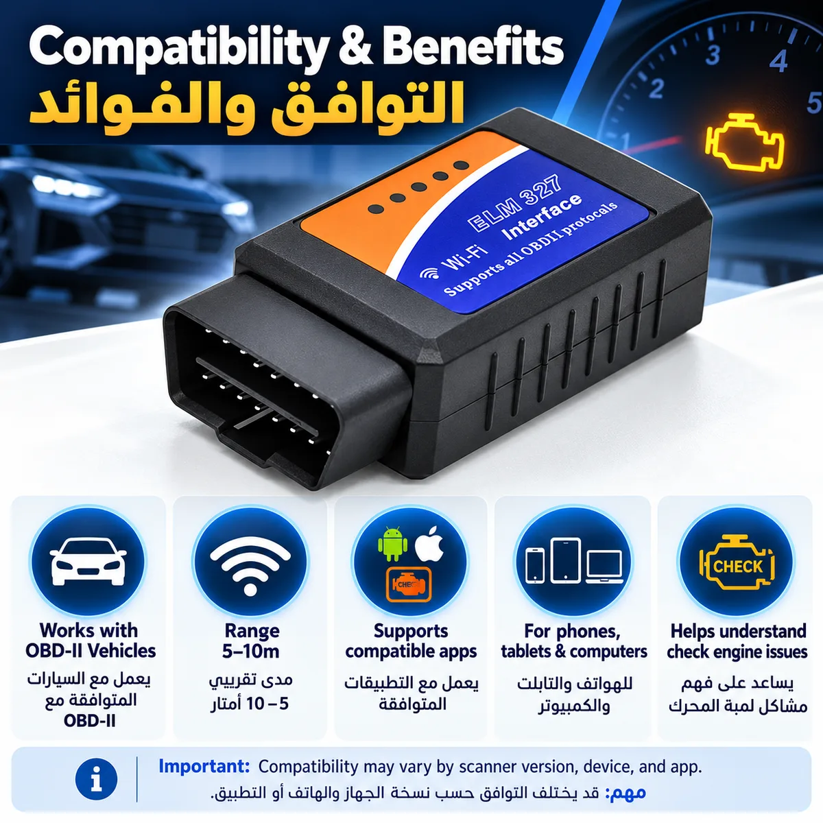OBD2 Wi-Fi car diagnostic scanner adapter — photo 4
