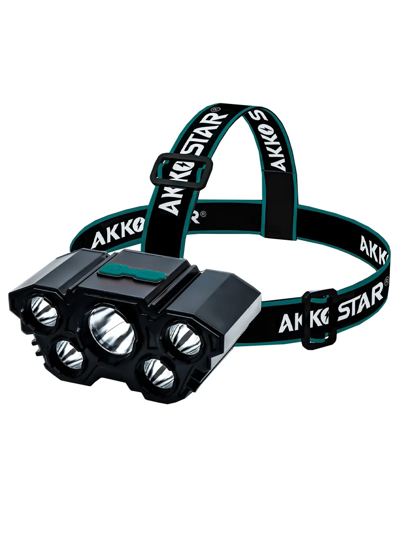 800mAh Rechargeable Five-Head LED Headlamp with Adjustable Elastic Strap FIVE
