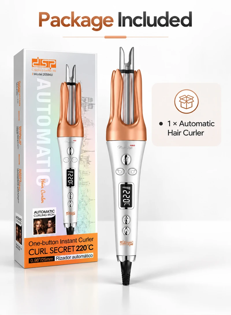 Professional Automatic Ceramic Glaze Hair Curler with LED Display & 8 Temperature Settings β photo 7