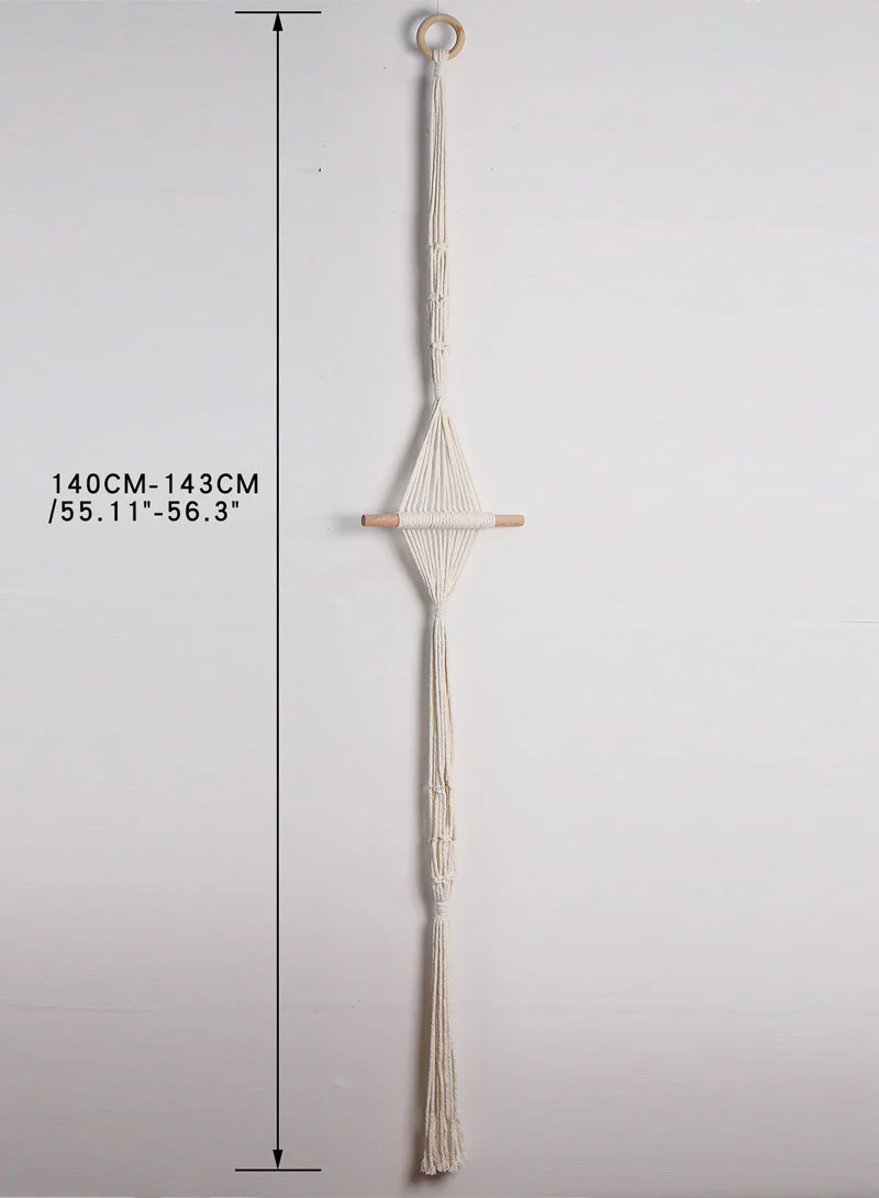 Modern Boho Wall Accent Featuring Double Tiered Macrame Weave β photo 2