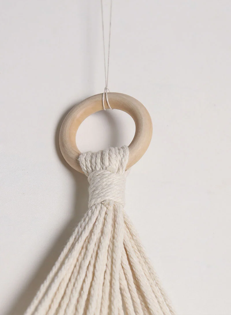 Modern Boho Wall Accent Featuring Double Tiered Macrame Weave — photo 8