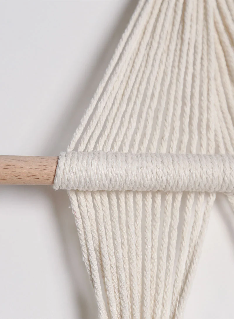 Modern Boho Wall Accent Featuring Double Tiered Macrame Weave — photo 9