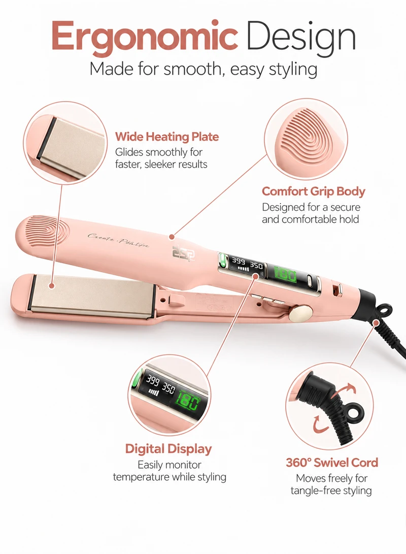 Professional Hair Straightener with 360° Rotatable Swivel Cord — photo 2