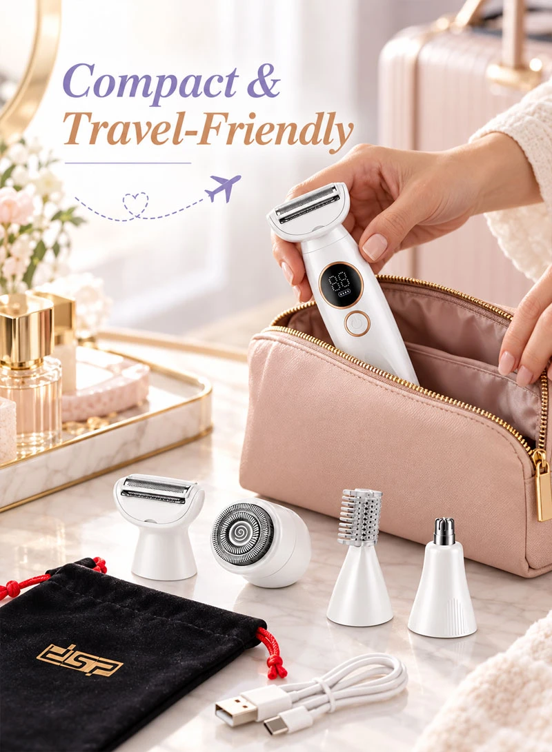 5-in-1 Women’s Electric Trimmer Kit With LED Display & Waterproof Design — photo 9