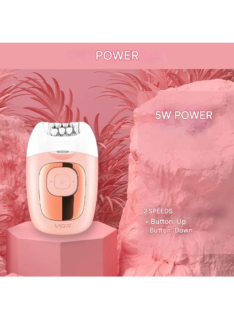 500mAh Rechargeable Lady Epilator with 18 Tweezers, 2 Speeds & Built-in LED Light — photo 2