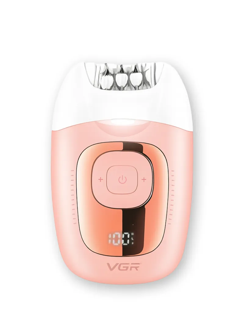 500mAh Rechargeable Lady Epilator with 18 Tweezers, 2 Speeds & Built-in LED Light