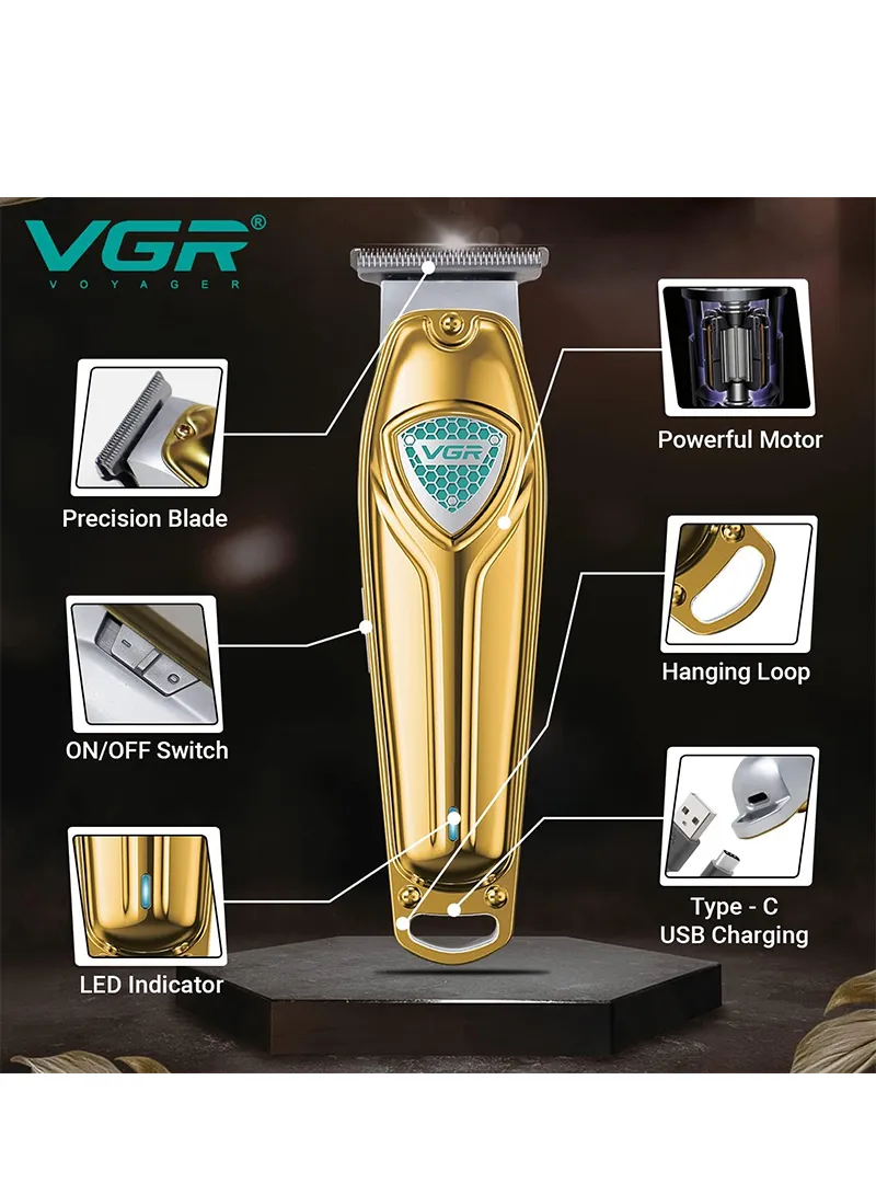 Professional Rechargeable Hair Trimmer, Cordless Hair Trimmer with LED Display & Guiding Comb — photo 3