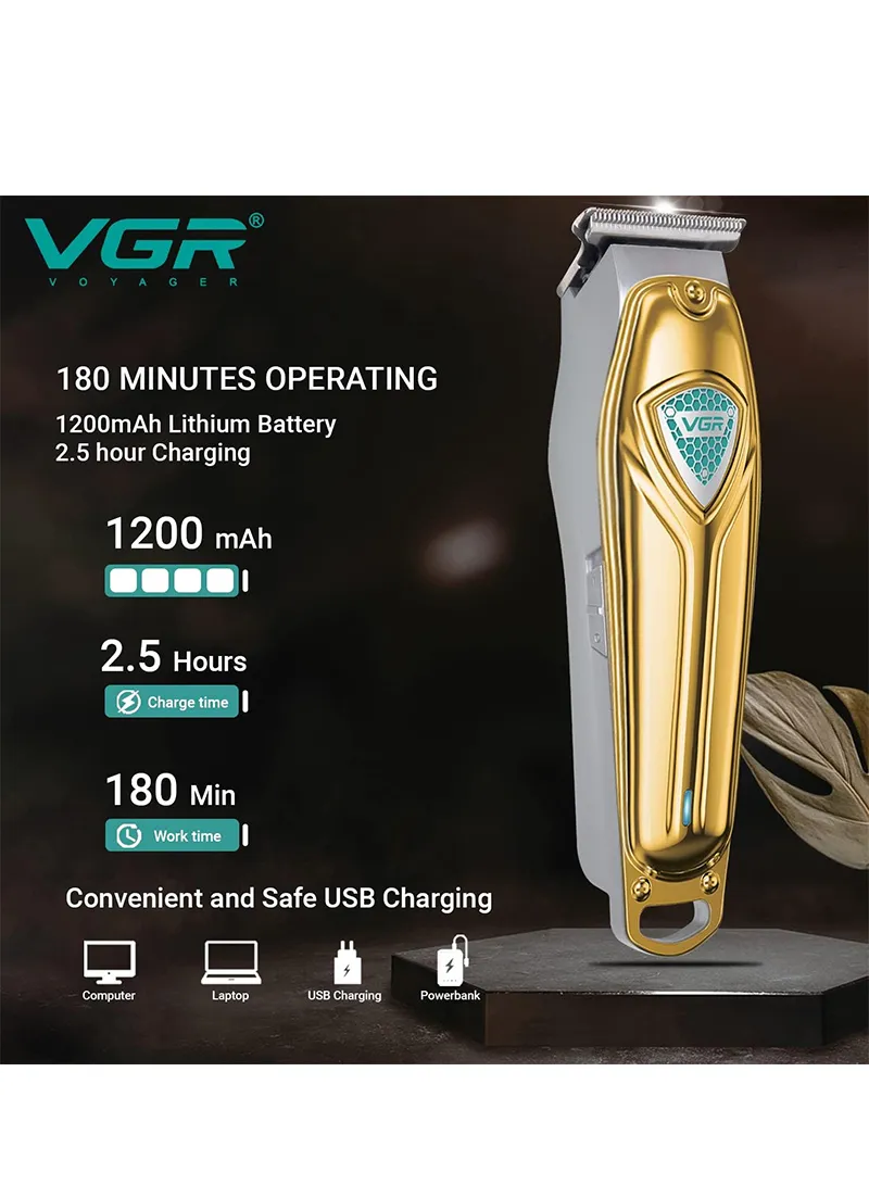 Professional Rechargeable Hair Trimmer, Cordless Hair Trimmer with LED Display & Guiding Comb — photo 4