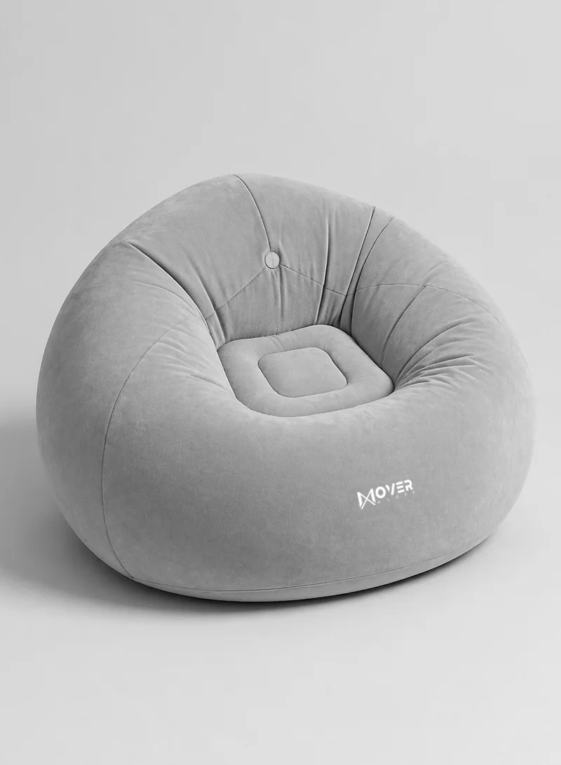 Inflatable Bean Bag Lounge Sofa Chair with Soft Flocked Surface 27499 β photo 2