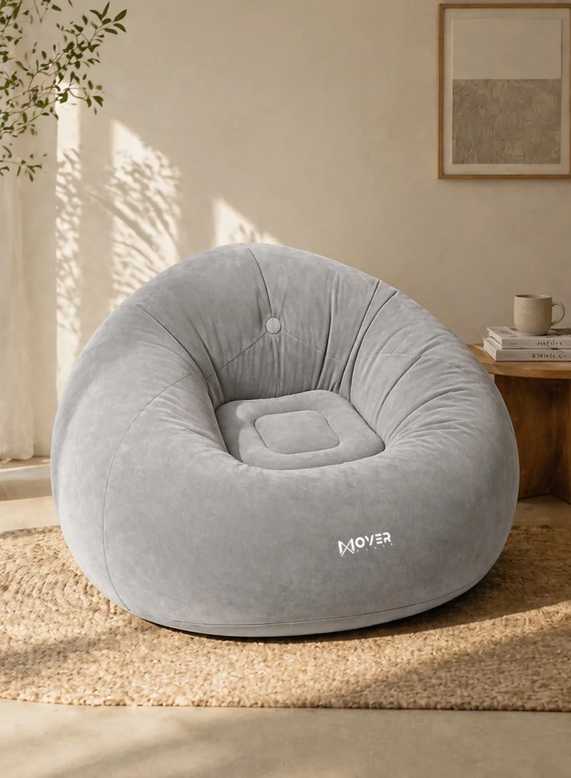 Inflatable Bean Bag Lounge Sofa Chair with Soft Flocked Surface 27499 β photo 4