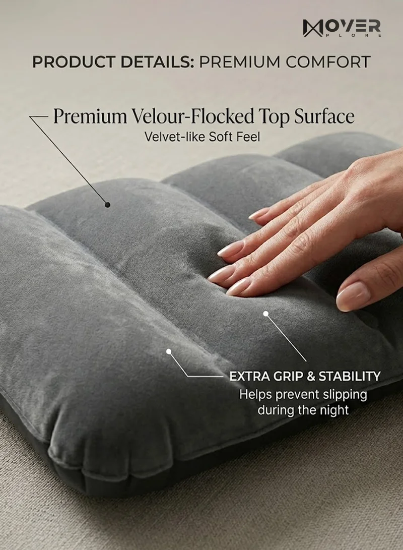 Lightweight Inflatable Pillow with Safety Valve and Soft Touch Surface β photo 7