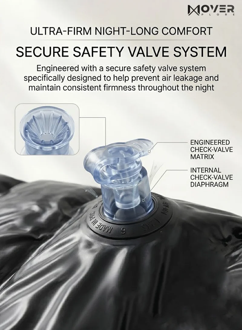 Lightweight Inflatable Pillow with Safety Valve and Soft Touch Surface — photo 9