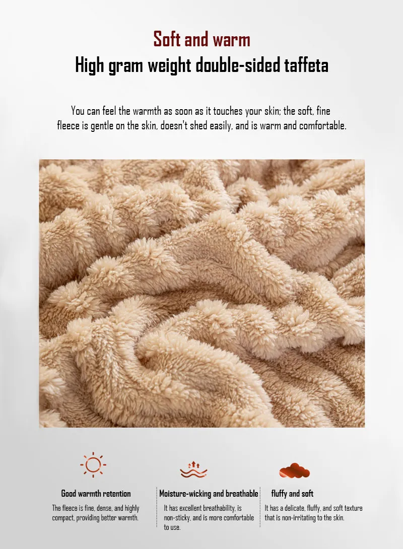 150x200cm Single-Layer Plush Blanket With Arch Pattern Design - Beige — photo 8