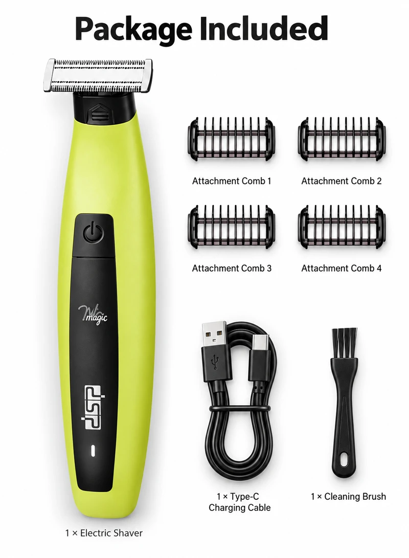 5V Waterproof Rechargeable Face & Body Shaver, Professional One Blade Shaving Technology with Q β photo 9
