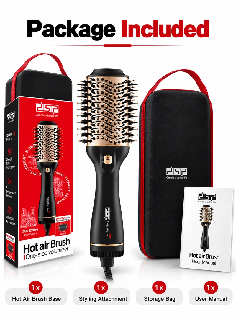 Professional High-Speed Hot Air Brush with 3 Control Settings & Motor With storage bag 50333 — photo 7