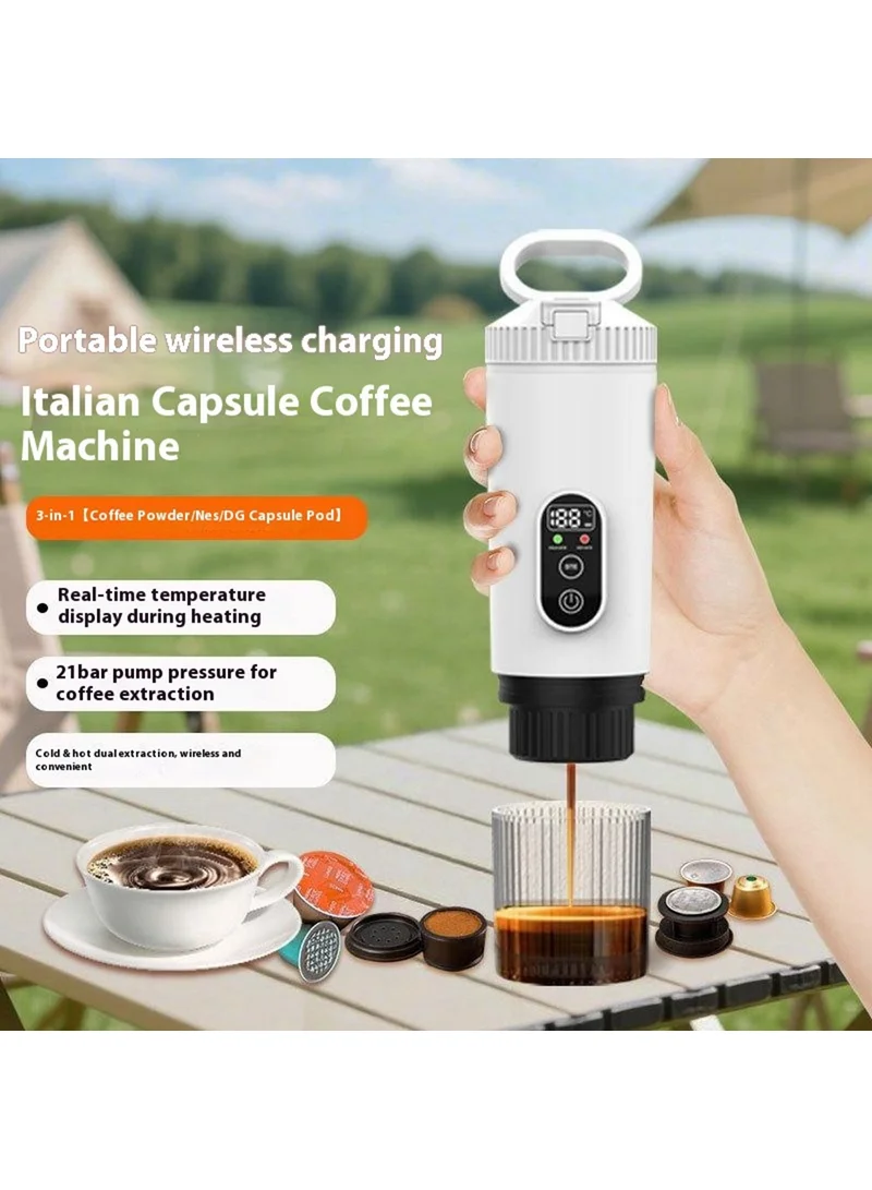 Portable Espresso Machine Wireless Electric Capsule Coffee Maker for Outdoor, Car & Home - Blac — photo 3