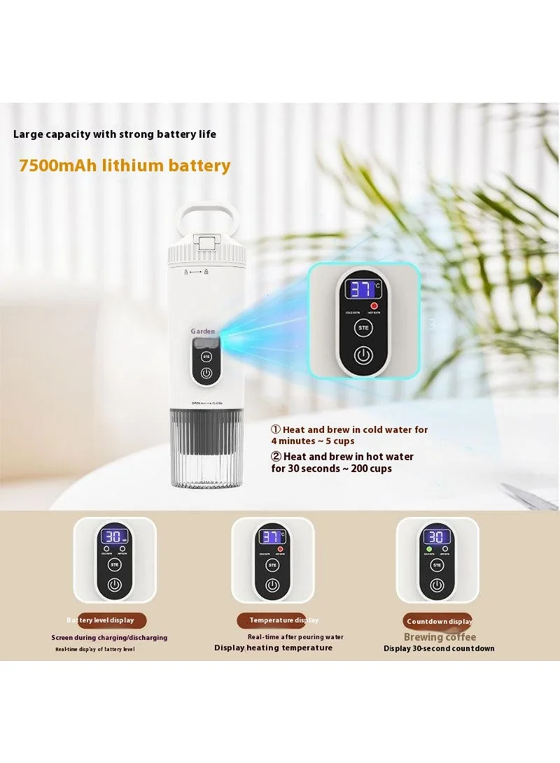 Portable Espresso Machine Wireless Electric Capsule Coffee Maker for Outdoor, Car & Home - Blac — photo 5