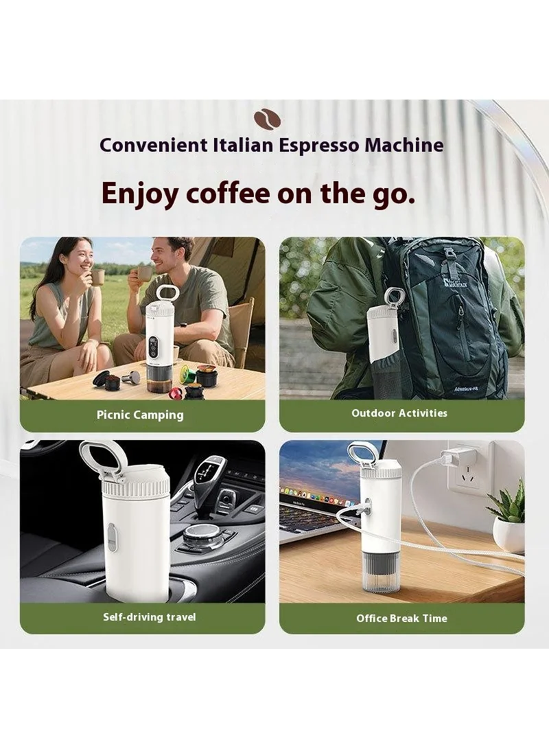 Portable Espresso Machine Wireless Electric Capsule Coffee Maker for Outdoor, Car & Home - Blac β photo 9