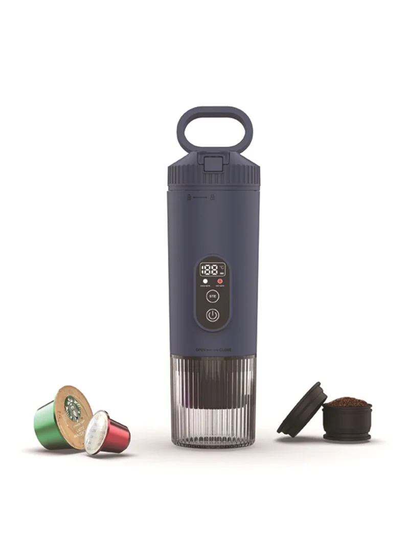 Portable Espresso Machine Wireless Electric Capsule Coffee Maker for Outdoor, Car & Home - Blac