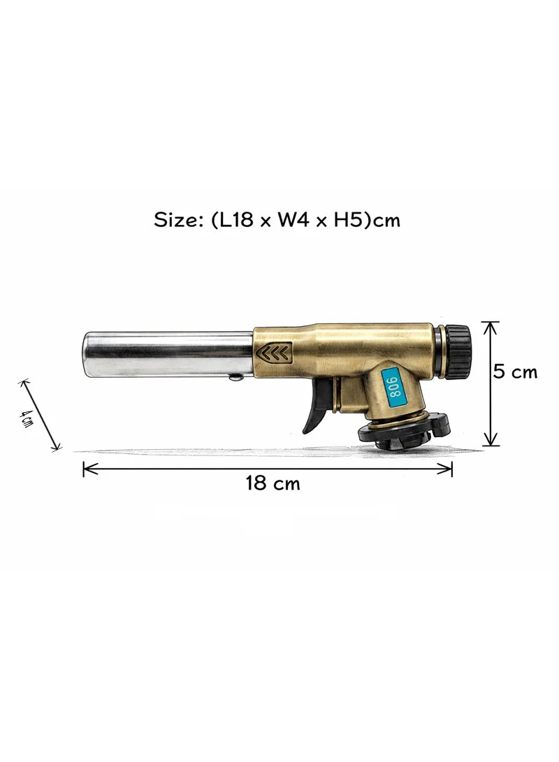 Professional All-Metal Torch Head, High-Temperature Adjustable Flame Blow Torch for Culinary an — photo 3
