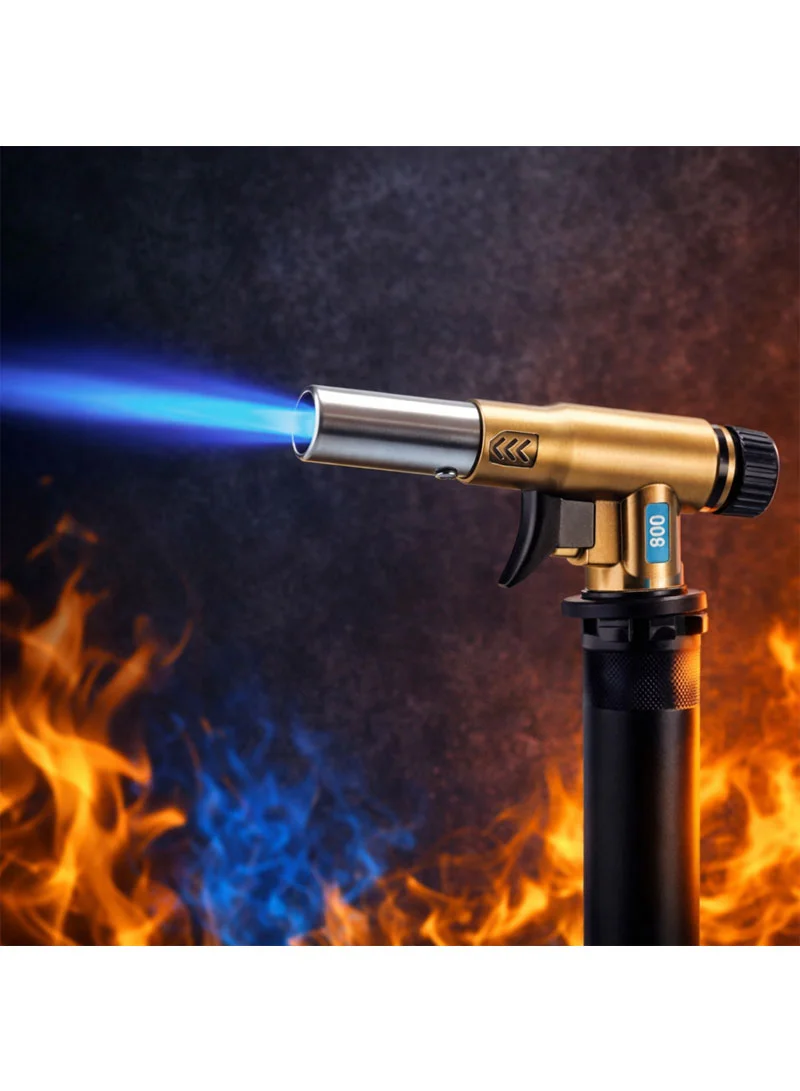 Professional All-Metal Torch Head, High-Temperature Adjustable Flame Blow Torch for Culinary an — photo 5
