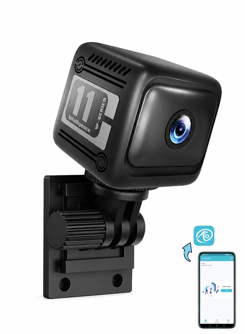 Rechargeable HD WiFi Mini Spy Security Camera with Motion Detection, IR Night Vision & 360° Rot