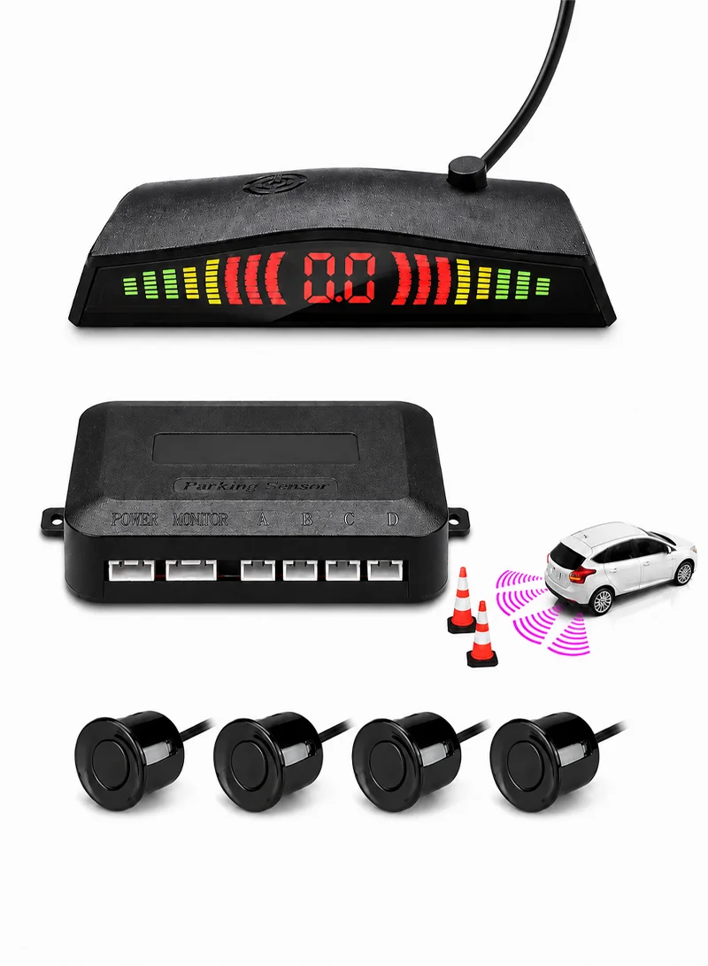 Wired 4-Sensor Car Parking Assistant System with Digital Display & Audible Distance Warning β G