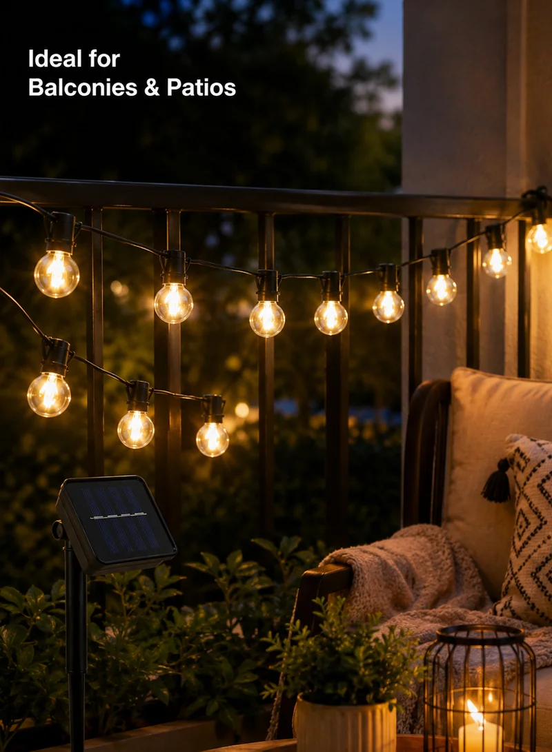 5m Solar String Lights, Warm White Outdoor Decorative Bulb Lights with Multiple Lighting Modes — photo 8