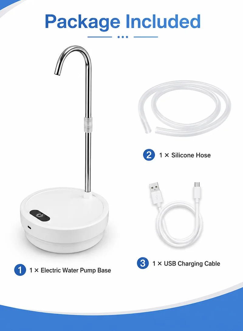 Rechargeable Electric Water Bottle Dispenser Pump with Desktop & Barrel Base β photo 6