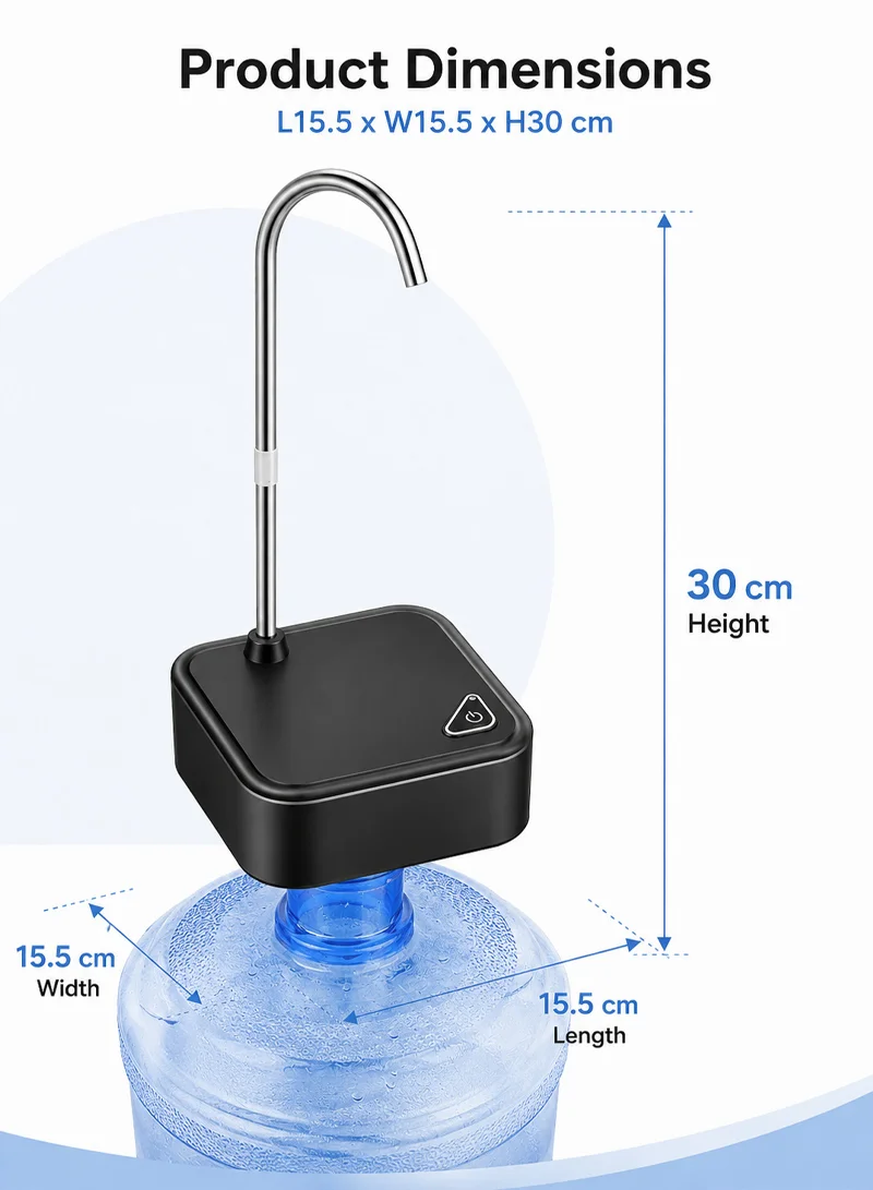Rechargeable Automatic Electric Water Bottle Pump Dispenser Tray β photo 2