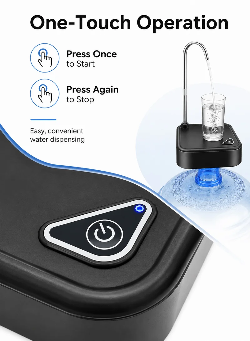 Rechargeable Automatic Electric Water Bottle Pump Dispenser Tray β photo 4