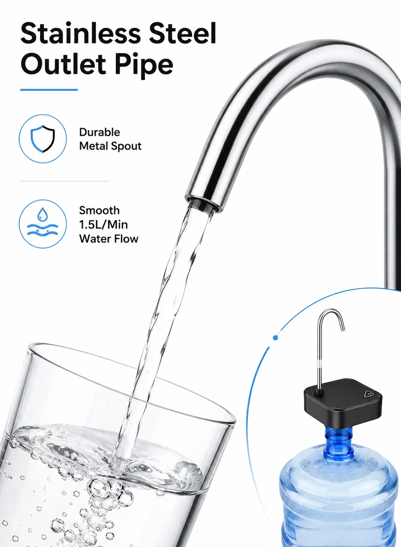 Rechargeable Automatic Electric Water Bottle Pump Dispenser Tray — photo 7