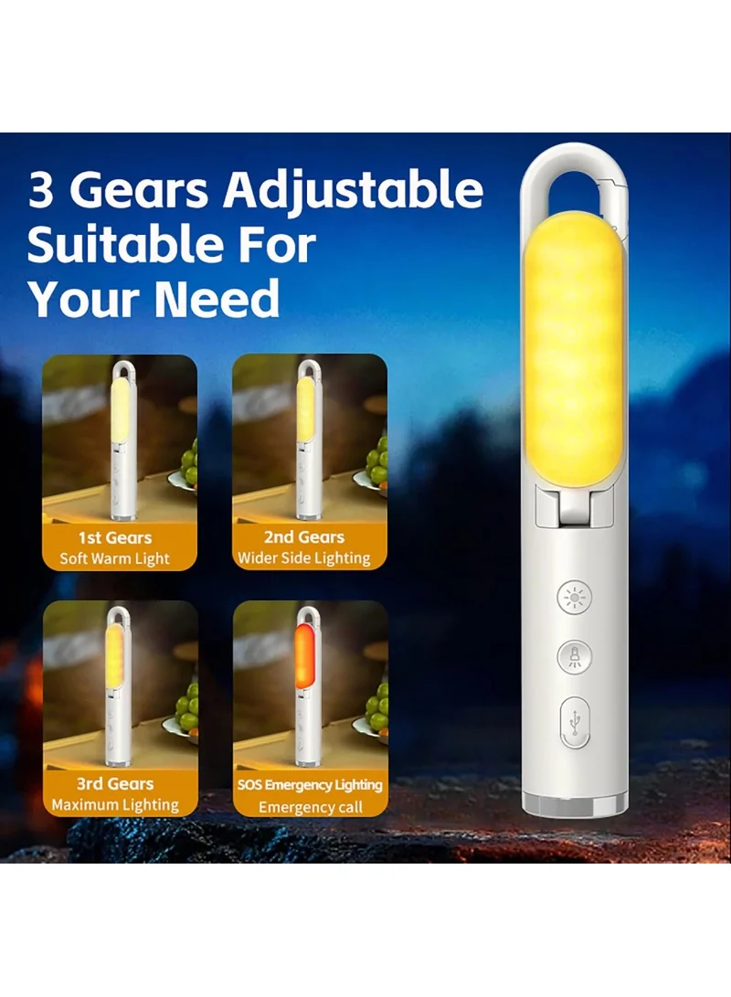 1200mAh USB Rechargeable Camping Lamp Foldable Flashlight with 3-Level Light Control for Indoor β photo 4