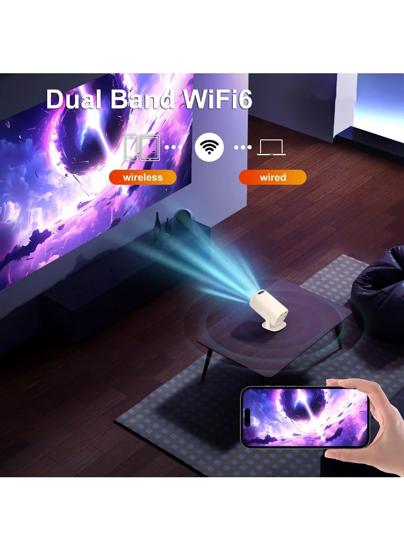 Mini Projector Allwinner Android 14.0 200 Lumens HD 4K Support 180° Projection V2-Collita — photo 2