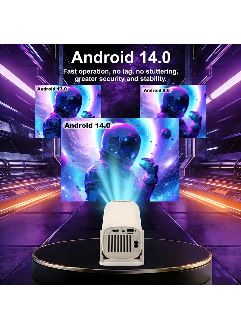 Mini Projector Allwinner Android 14.0 200 Lumens HD 4K Support 180° Projection V2-Collita — photo 4