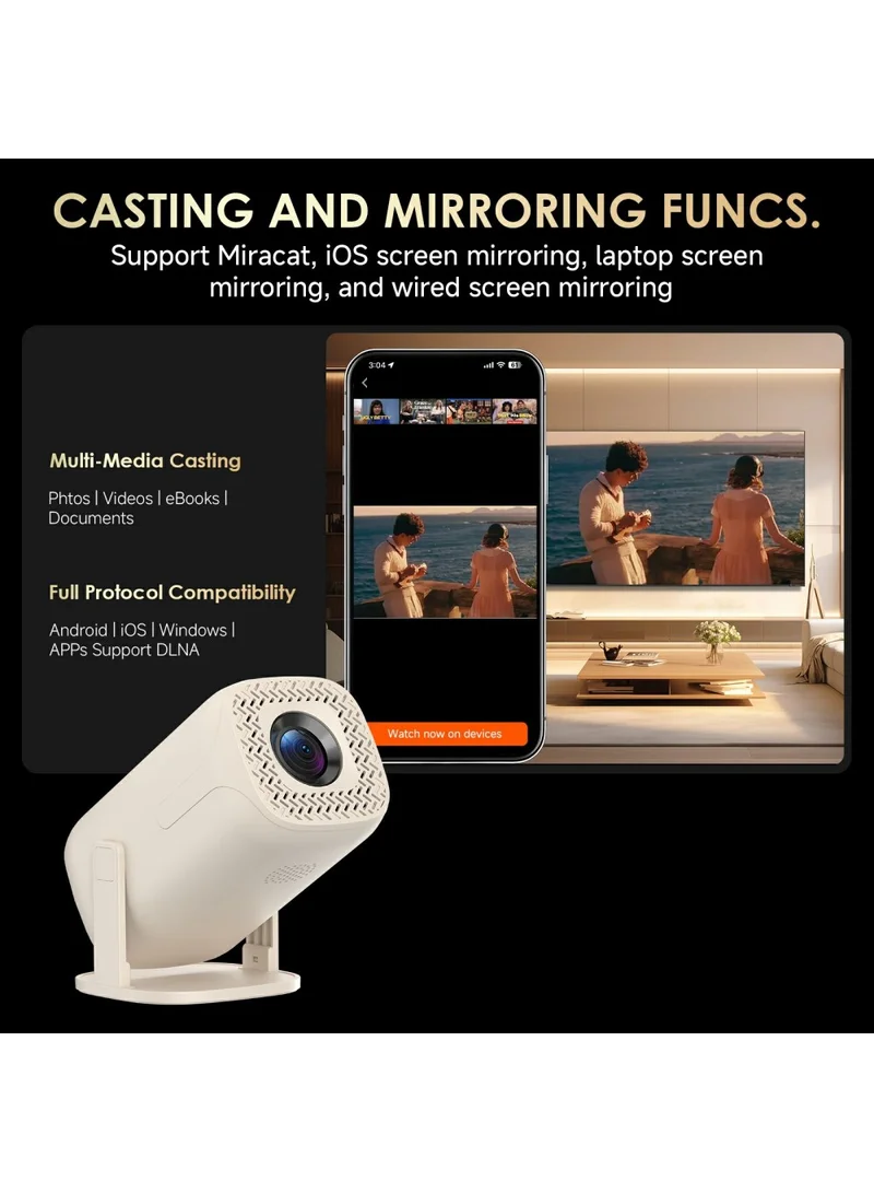 Mini Projector Allwinner Android 14.0 200 Lumens HD 4K Support 180Β° Projection V2-Collita β photo 7