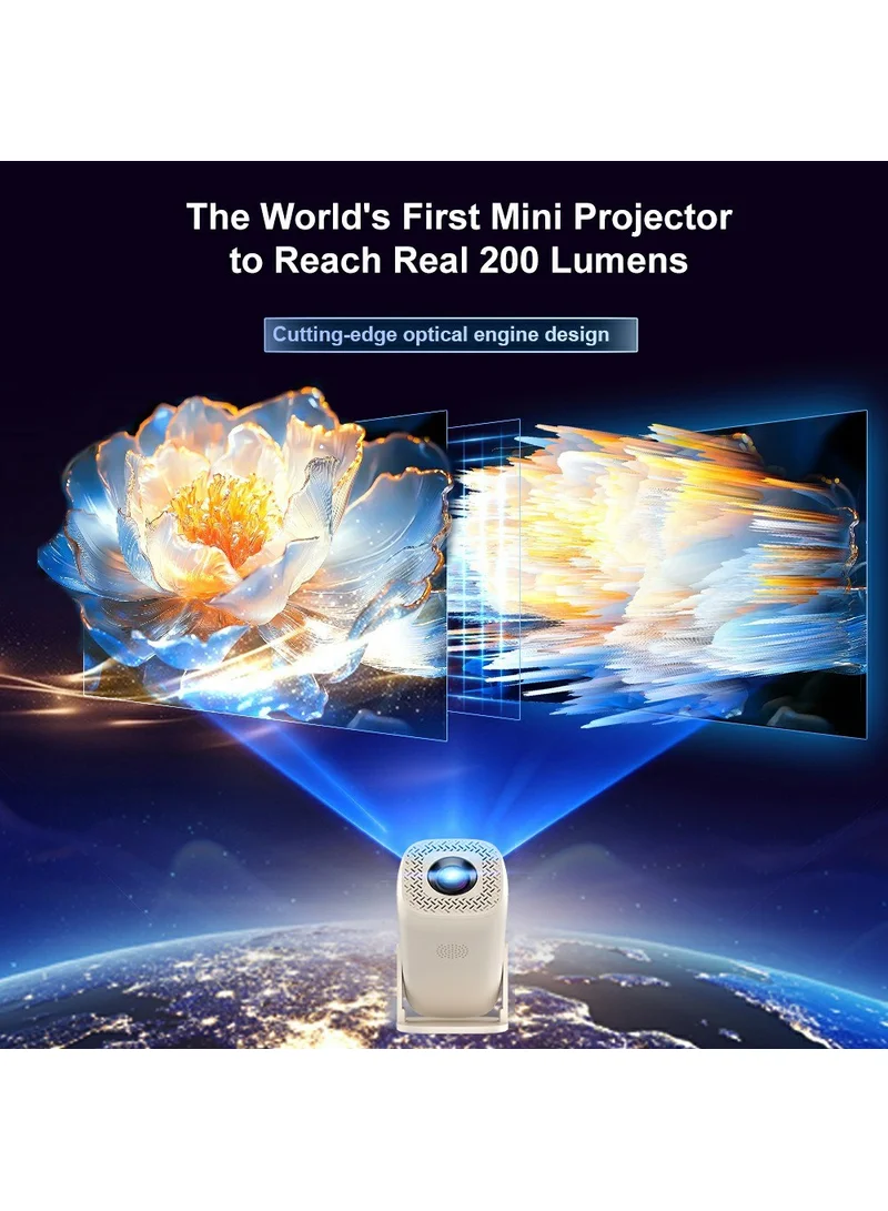 Mini Projector Allwinner Android 14.0 200 Lumens HD 4K Support 180° Projection V2-Collita — photo 9