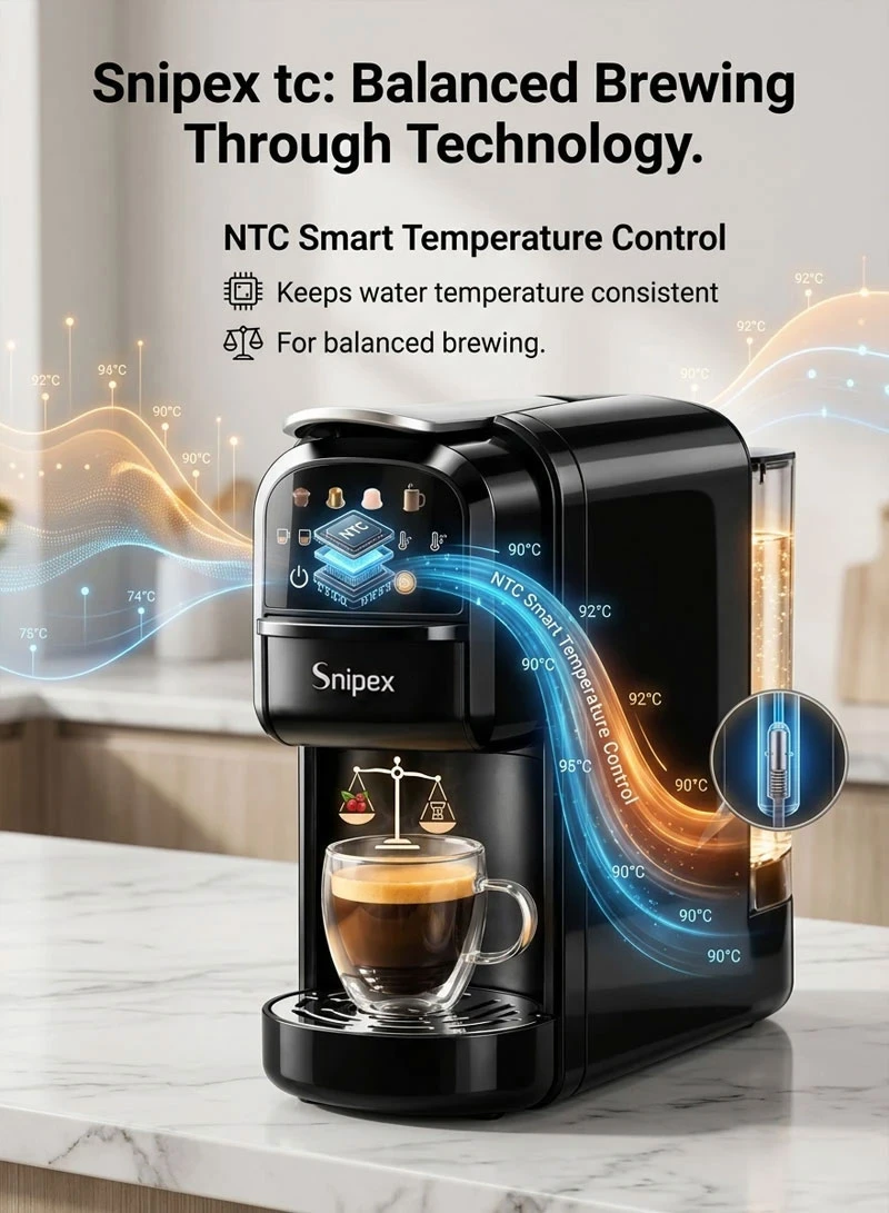 3-in-1 Multifunction Capsule & Ground Coffee Machine with 20 Bar Pump Pressure & 700ml Removabl β photo 6