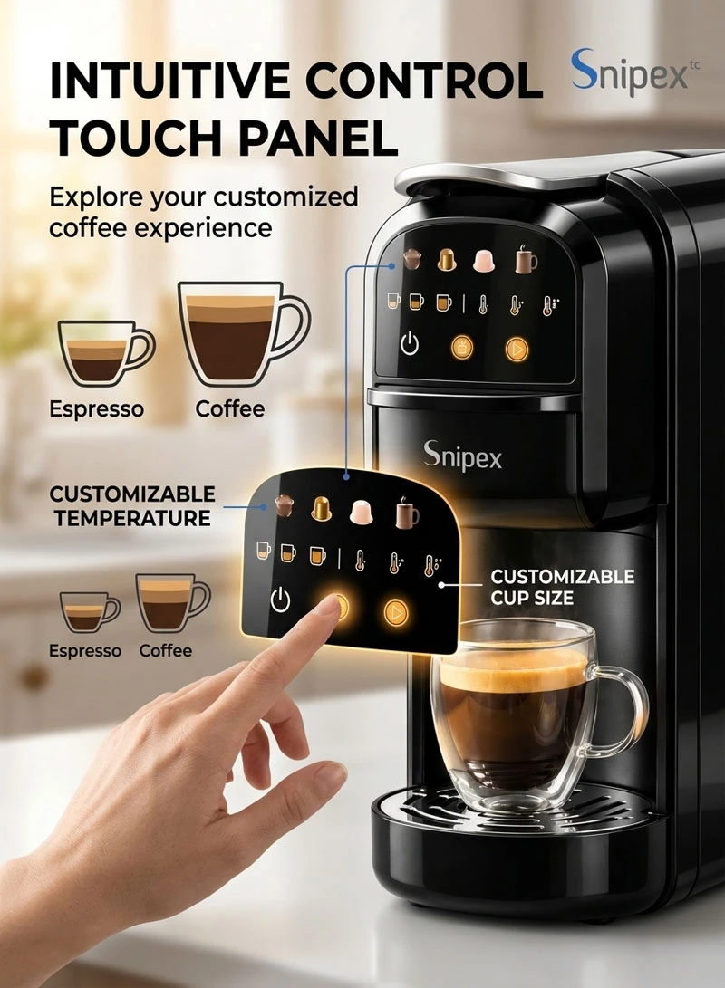 3-in-1 Multifunction Capsule & Ground Coffee Machine with 20 Bar Pump Pressure & 700ml Removabl β photo 7