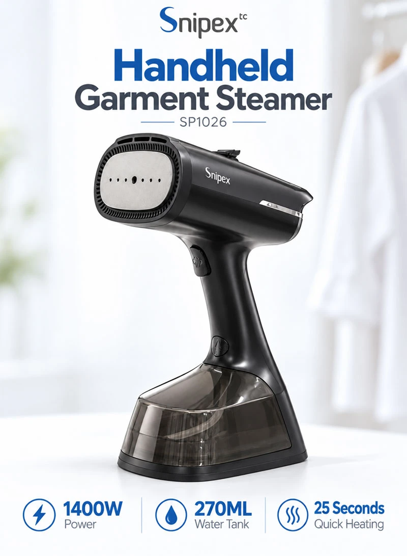 Handheld Garment Steamer with Vacuum Suction, 270mL Water Tank, 25s Fast Heating & Dual Steam M β photo 3