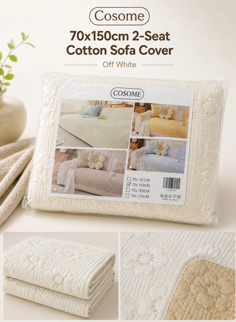 70×150 CM – 1 PC – 100% Cotton Summer Sofa Cover – Breathable, Sweat-Absorbent & Anti-Slip - Of — photo 9