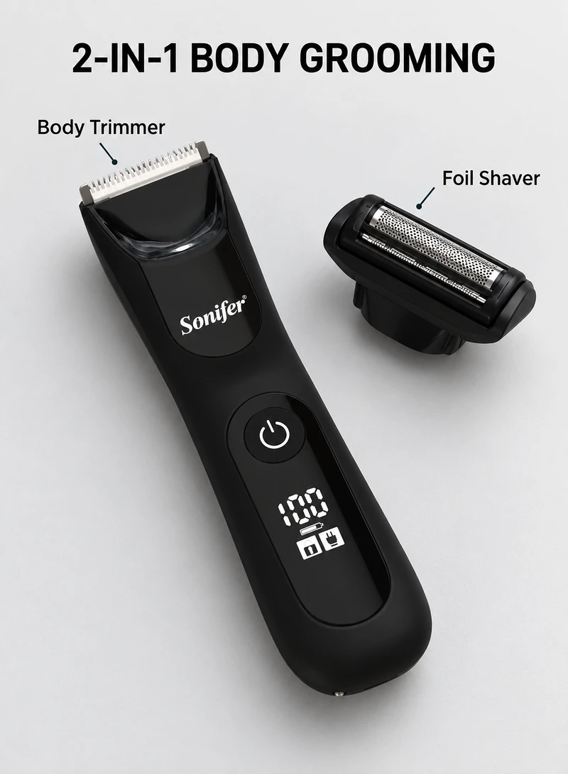 5W 2 in 1 Cordless Body Trimmer & Foil Shaver for Chest Arms Underarms Waterproof β photo 3